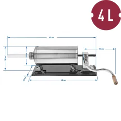 Horizontálna plnička BROWIN 4 kg