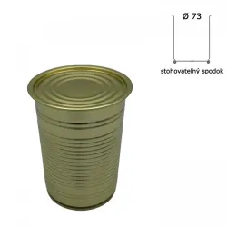 Plechovka na konzervovanie bez viečka 73x110 - 500g, bal. 120 ks