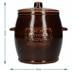 Kameninový sud s pokrievkou, 4,5 l