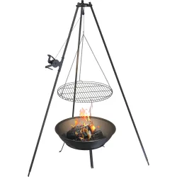 Záhradné okrúhle ohnisko s roštom, Ø55 cm