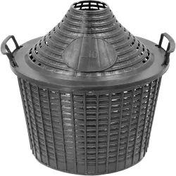 10 l demižón na víno v plastovom košíku