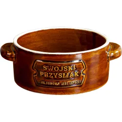 Kameninový hrniec na bravčovú masť, okrúhly s pokrievkou, 1 l