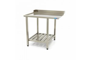 Nerezový vstupný stôl do umývačky riadu Maxima / 900x750 mm / Vľavo
