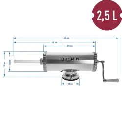 2,5 kg horizontálna plnička so silikónovým piestom BROWIN
