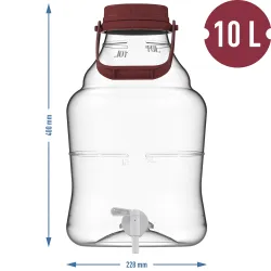 10 l demižón s rúčkou a kohútikom