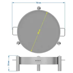 Záhradné kovové ohnisko, o 60 cm