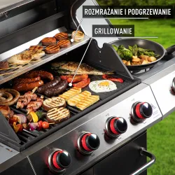 Plynový gril dragon BBQ201, 18,8 kW, strieborný