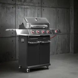 Plynový gril dragon BBQ101, 11,7 kW, čierny a strieborný