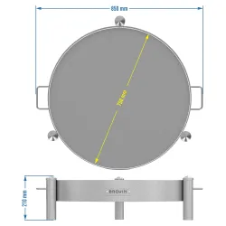 Záhradné kovové ohnisko, ø 70 cm