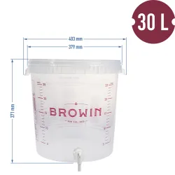 30 l fermentačná nádoba s vekom a kohútikom Browin