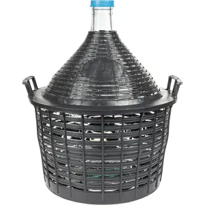 20 l demižón na víno v plastovom košíku
