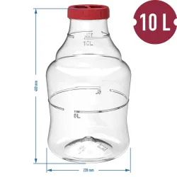 10 l demižón s popruhmi