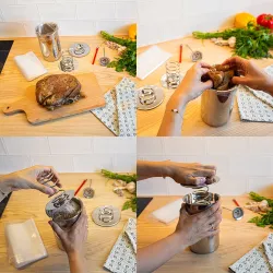 Šunkovar na prípravu domácej šunky a pokrmov, 1,5 kg + sada s teplomerom a vreck