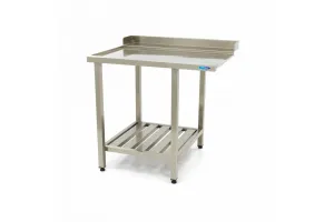 Nerezový vstupný stôl do umývačky riadu Maxima 700x750 mm / Vľavo