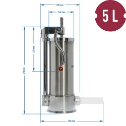 Vertikálna plnička BROWIN 5 kg