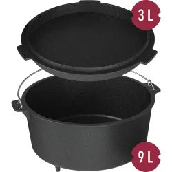 Závesný liatinový kotol s panvicou 9 l + 3 l