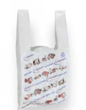 HDPE nákupná taška s potlačou Fresh line, 2000 ks