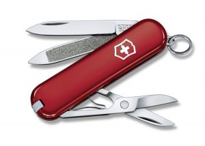 Švajčiarsky vreckový nôž Victorinox v červenej farbe, 0.6203
