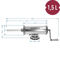 1,5 kg horizontálna plnička so silikónovým piestom BROWIN