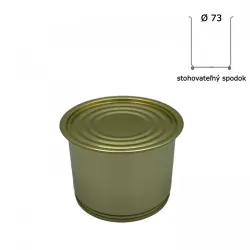 Plechovka na konzervovanie bez viečka 73x54 - 250g, bal. 252 ks