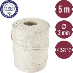 Šnúrka na mäso biela bavlnená, (240°C) 55 m