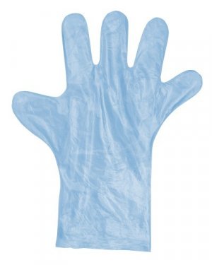 Jednorazové PE rukavice modré, balenie 100 ks