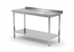 Hendi nerezový stôl Kitchen Line 600 mm s lištou