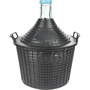 10 l demižón na víno v plastovom košíku