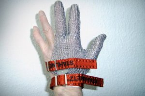 Kovová pletená rukavica STAHLNETZ, 3-prstová