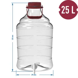 25 l demižón s rúčkou a kohútikom