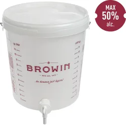 15 l fermentačná nádoba s vekom a kohútikom Browin