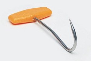 Nerezový hák s oranžovou rukoväťou, 17-18 cm , 1 ks