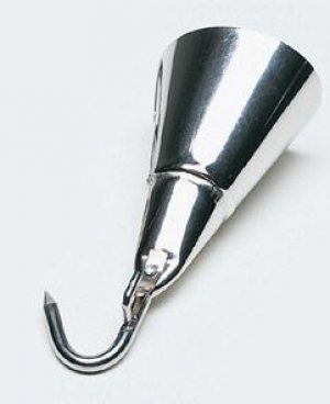 Škrabací zvon, oválny s hákom, 13 cm