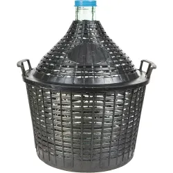 15 l demižón na víno v plastovom košíku