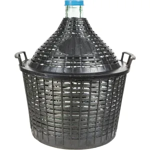 15 l demižón na víno v plastovom košíku