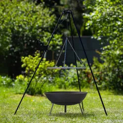 Záhradné okrúhle ohnisko s roštom, Ø55 cm