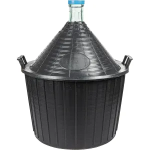 54-litrový demižón na víno v plastovom košíku