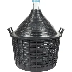 25 l demižón na víno v plastovom košíku