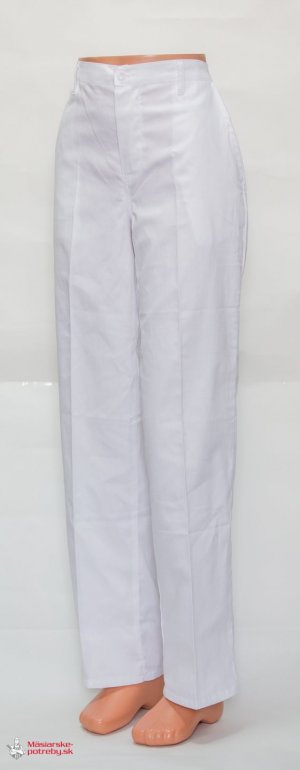 Pánske nohavice bavlnené, biele